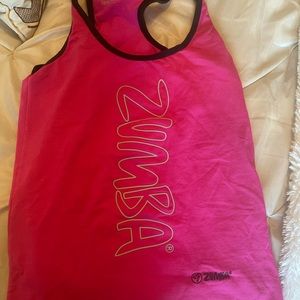 Zumba pink top size small